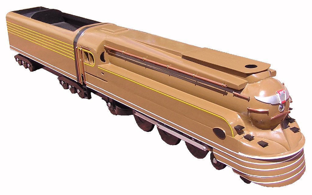 Photo of streamlined K4 steam engine model