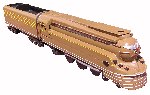 Photo of streamlined K4 steam engine model