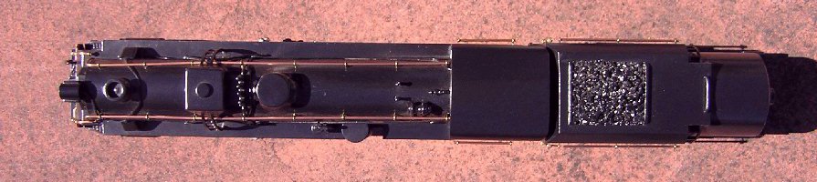 Front view of NZR Ja steam engine model,