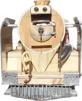 Front view of SA condensing steam engine model under construction,