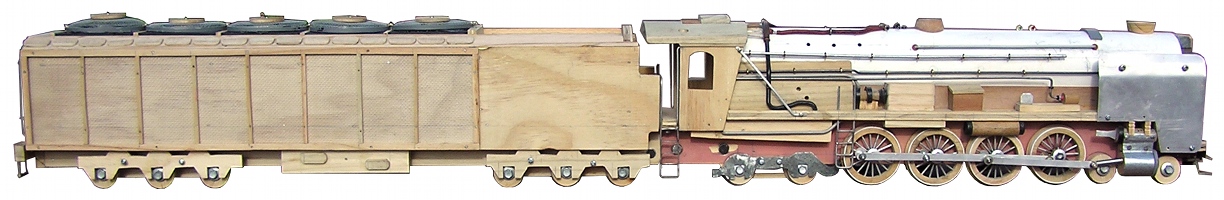 Other side view of SA condensing steam engine model under construction,