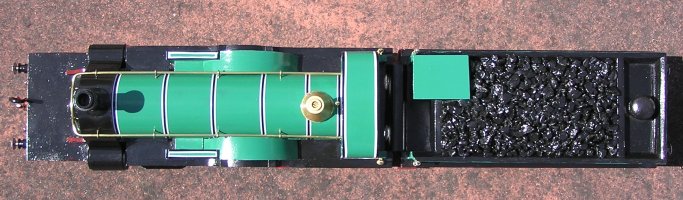 Front view of Stirling Single steam engine model,